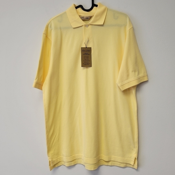 Roundtree & Yorke Gold Label Polo Shirt Yellow M - Picture 1 of 6